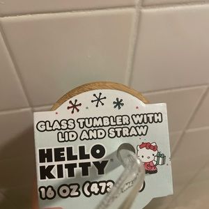 hello kitty glass tumbler brand new